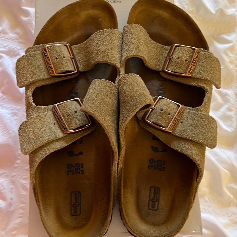 Birkenstock Tan Suede Sandals